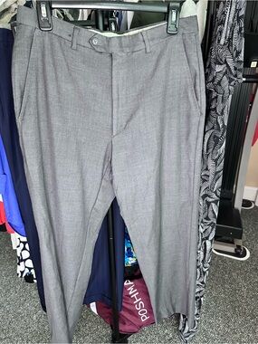 Santorelli Luxury Serge Men’s Light Gray Dress/Suit Pants